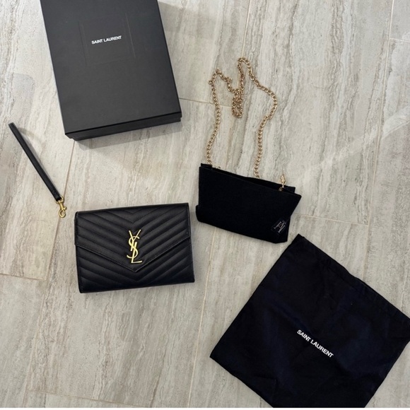 Saint Laurent Handbags - Saint Laurent Leather Clutch